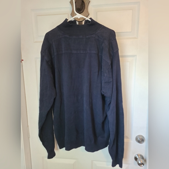 (1273) Oscar De La Renta Men's Quarter Zip Long Sleeve Sweater,  XXL, Black - Picture 9 of 12